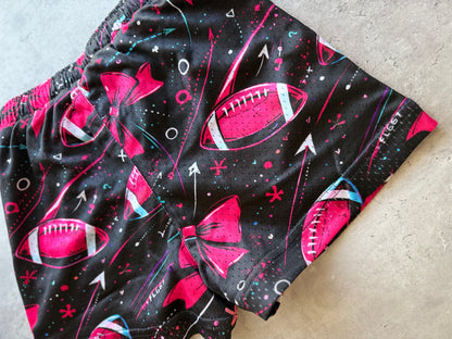 Bows and Football Lifestyle Shorts | Youth