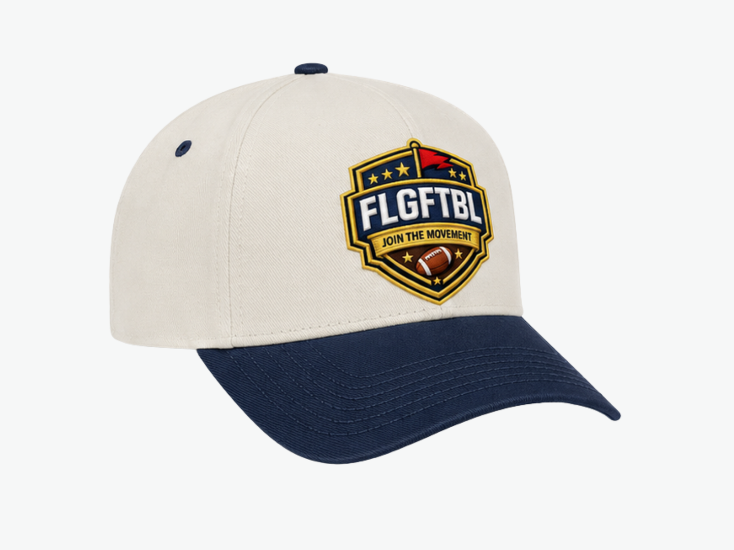 FLGFTBL Crest Hat | Cream/Navy