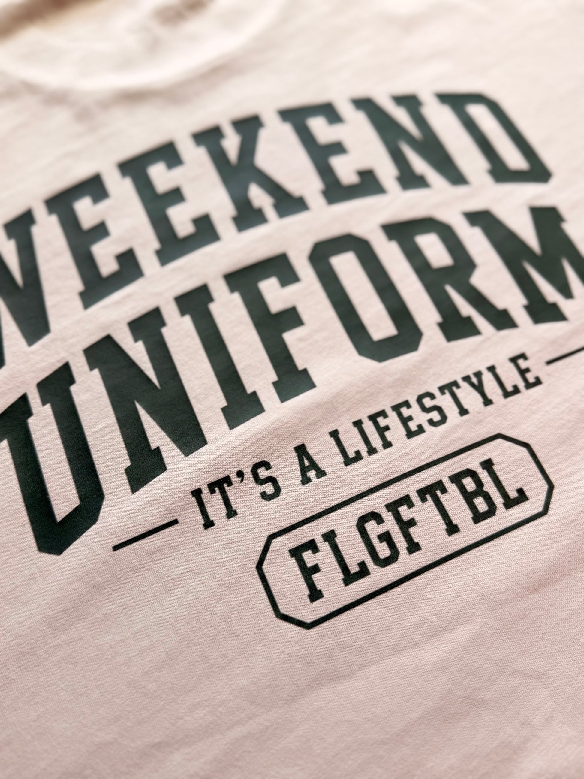 Weekend Uniform Oversized Tee | Cream FLGFTBL