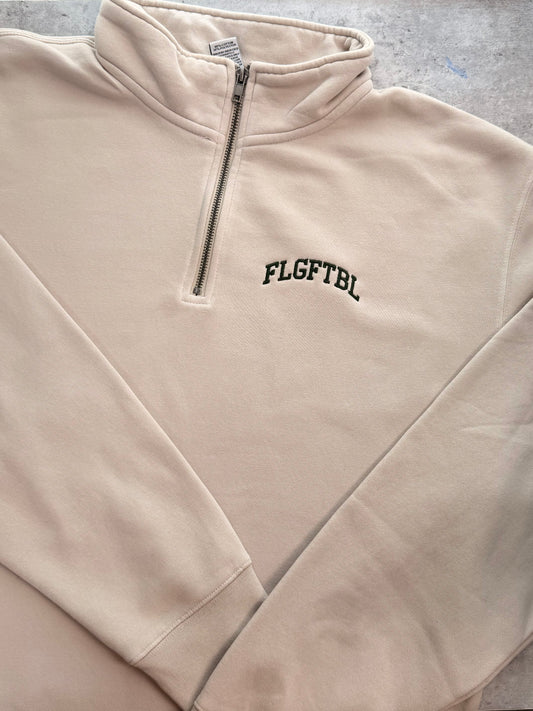 FLGFTBL Fall Quarterzip | Cream FLGFTBL