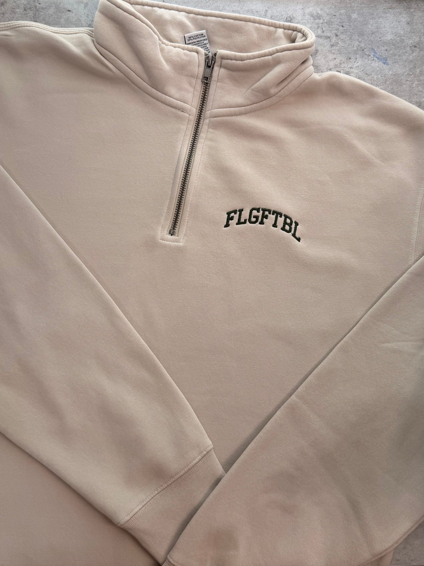 FLGFTBL Fall Quarterzip | Cream FLGFTBL