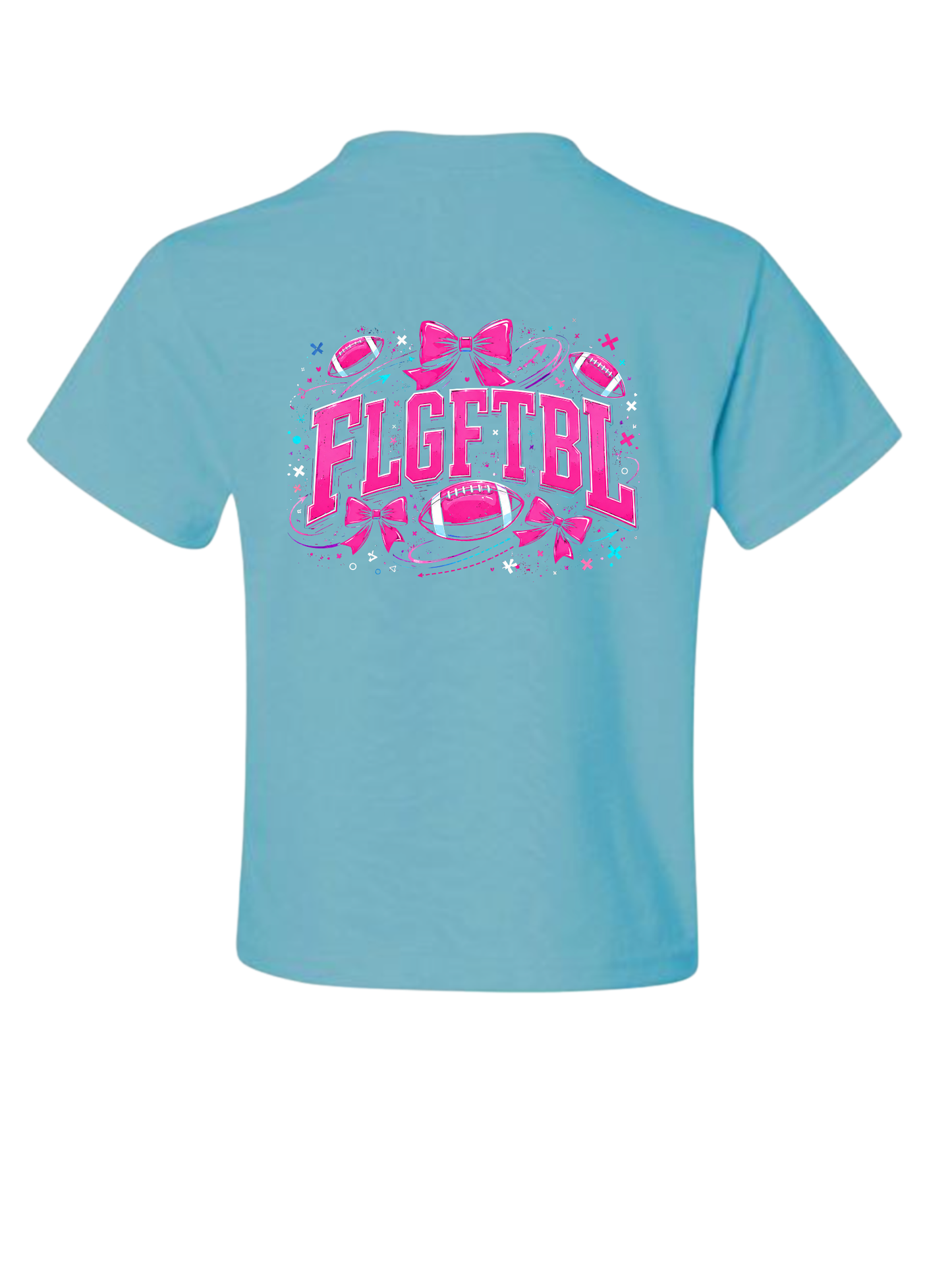 Bows and Football Tee | Youth