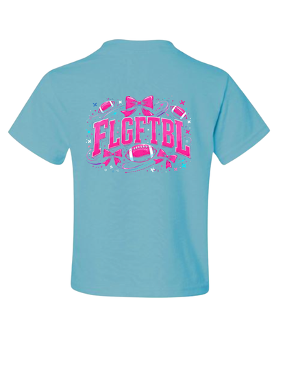 Bows and Football Tee | Youth